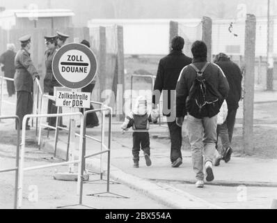 Abbau der Grenze zwischen West- und Ostdeutschland von 11/09/1989 bis 1999, Binnengrenze Stockfoto