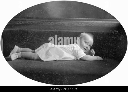 Der letzte Großherzog von Sachsen, William Ernest, als Kleinkind. Stockfoto