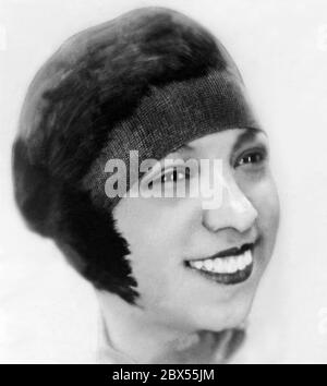 Porträt des amerikanisch-französischen Revuestar Josephine Baker. Stockfoto