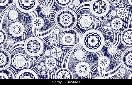 Renaissance Periode inspiriert Square Ornament Hintergrundmuster. Eine Farbe Hintergrund. Stockfoto