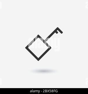 Vektor mit Schlüsselsymbol, flacher Stil isoliert Stock Vektor