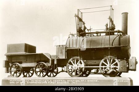 Puffing Billy, Dampflokomotive, in Newcastle Hauptbahnhof Stockfoto