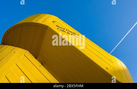 Southbank Center Dachgarten, Café und Bar am Ufer der Themse, London, England. Stockfoto