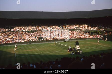 Wmbledon Center Court 1986 Foto von Tony Henshaw Stockfoto