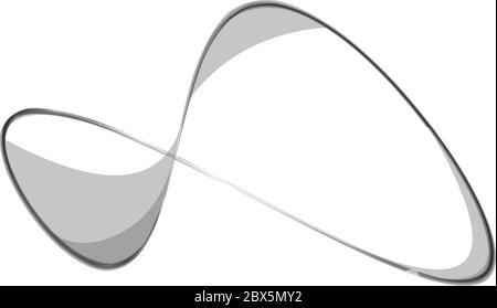 Infinity-Symbol mehrerer dünner schwarzer Linien. Konzept von unendlich, grenzenlos und endlos. Einfaches flaches Vektor-Designelement. Stock Vektor