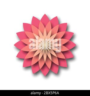 Rosa Lotusblüte - Symbol für Yoga, Wellness, Beauty und Spa. Vektorgrafik. Stock Vektor