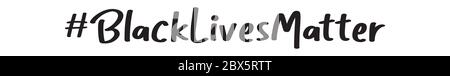 Hand skizziert Black Lives Angelegenheit Zitat als Web-Werbebanner. Beschriftung für Poster, Flyer, Header, Social Media Stock Vektor