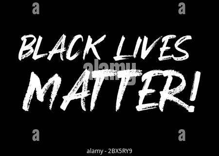 Hand skizziert Black Lives Matter Zitat. Beschriftung für Poster, Flyer, Header, Social Media Stock Vektor