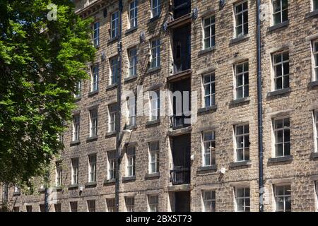 Shaw Lodge Mills, Halifax, West Yorkshire Stockfoto