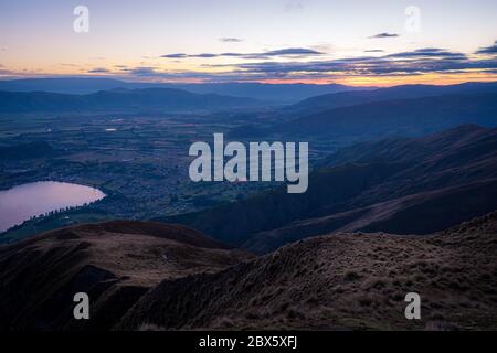 Blick vom Roy's Peak auf Lake Wanaka, Neuseeland Stockfoto