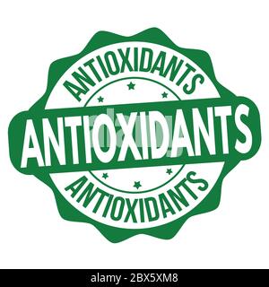 Antioxidanten Zeichen oder Stempel auf weißem Hintergrund, Vektorgrafik Stock Vektor