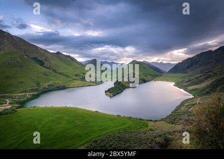 Moke Lake auf der Südinsel Neuseelands. Stockfoto