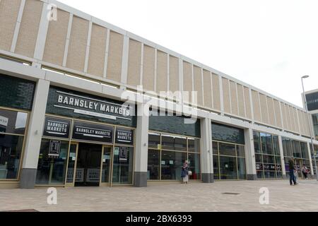 Die Glassworks-Entwicklung im Bau im Stadtzentrum von Barnsley, einer Entwicklung zwischen Queensbury und Barnsley Council Stockfoto