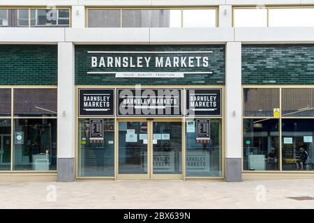 Die Glassworks-Entwicklung im Bau im Stadtzentrum von Barnsley, einer Entwicklung zwischen Queensbury und Barnsley Council Stockfoto