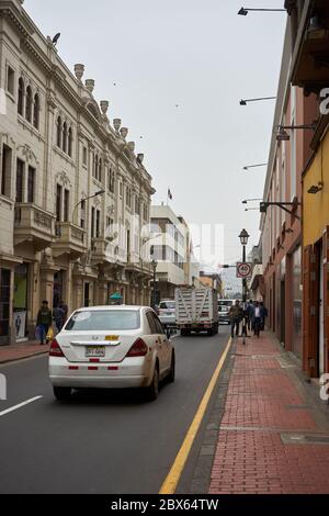 Straße von Lima Central Historico Stockfoto