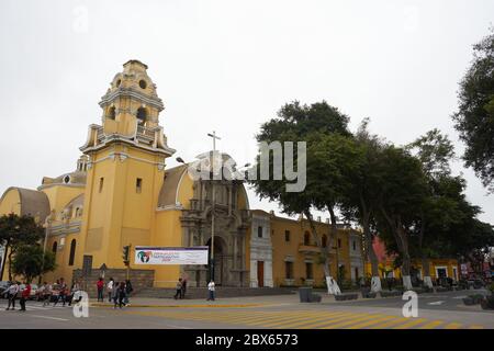 Parroquia La Santisima Cruz von Barranco.am Tag der Bewölkt Stockfoto