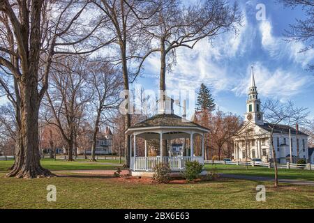 The Grafton, Massachusetts Town Common Stockfoto