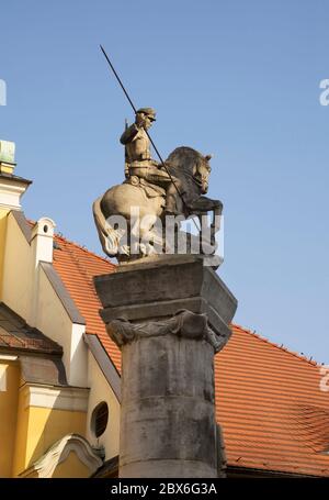 Denkmal für das 15. Poznan Uhlans Regiment in Poznan Stockfoto