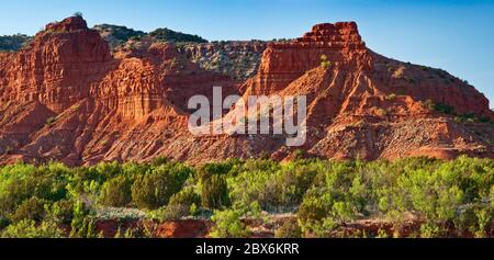 Haynes Ridge erodierten Buttes und Klippen in Caprock Canyons State Park, Texas, USA Stockfoto