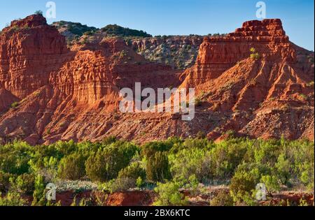 Haynes Ridge erodierten Buttes und Klippen in Caprock Canyons State Park, Texas, USA Stockfoto