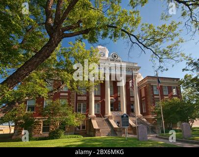 San Saba County Courthouse, Baujahr 1911, klassischer Stil, in San Saba, Hill Country Region, Texas, USA Stockfoto