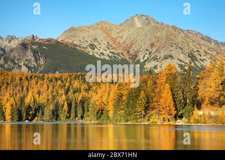 Strbske Pleso See. Slowakei Stockfoto