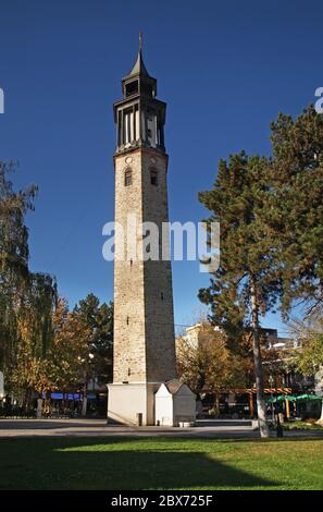 Turmuhr in Prilep. Mazedonien Stockfoto