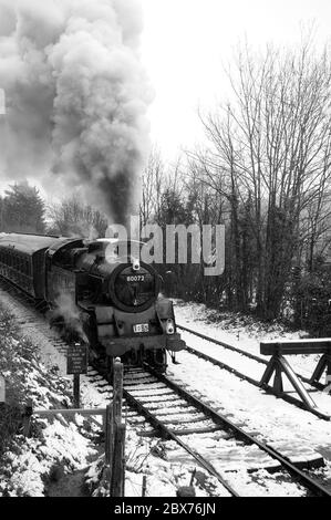 '80072' ist die Hauptanzeigestadt von Kidderminster Town - Bridgnorth, abseits von Bewdley. Stockfoto