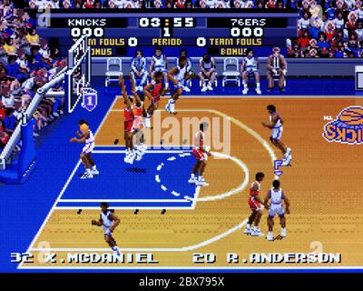 Tecmo Super NBA Basketball - SNES Super Nintendo - nur für redaktionelle Verwendung Stockfoto