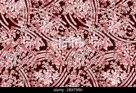 Renaissance Periode inspiriert Square Ornament Hintergrundmuster. Eine Farbe Hintergrund. Stockfoto