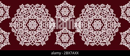 Renaissance Periode inspiriert Square Ornament Hintergrundmuster. Eine Farbe Hintergrund. Stockfoto