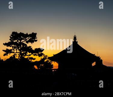 Nara Park (奈良公園, Nara Kōen) ist ein öffentlicher Park in der Stadt Nara, Japan, am Fuße des Mount Wakakusa. Gegründet 1880 Stockfoto