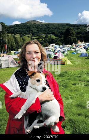 Fiona Stewart ist Geschäftsführerin und Inhaberin des Green man Festivals, einem jährlichen unabhängigen Musikfestival in Crickhowell, Wales. Sie sitzt auch als c Stockfoto