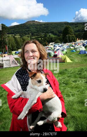 Fiona Stewart ist Geschäftsführerin und Inhaberin des Green man Festivals, einem jährlichen unabhängigen Musikfestival in Crickhowell, Wales. Sie sitzt auch als c Stockfoto