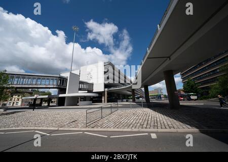 Preston, Großbritannien. Juni 2020. Bild zeigt Preston Busbahnhof von Ove Arup und Partners im Brutalistischen Architekturstil zwischen 1968 und 19 gebaut Stockfoto