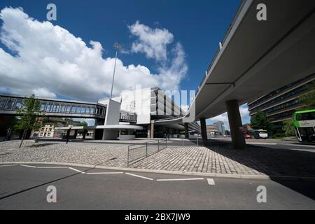 Preston, Großbritannien. Juni 2020. Bild zeigt Preston Busbahnhof von Ove Arup und Partners im Brutalistischen Architekturstil zwischen 1968 und 19 gebaut Stockfoto