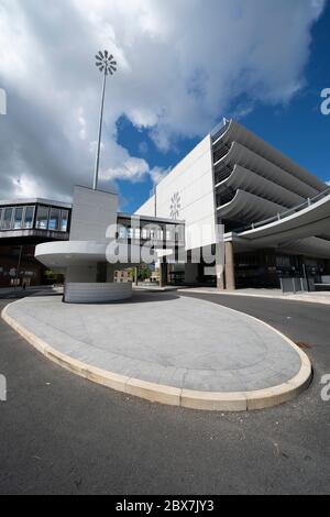 Preston, Großbritannien. Juni 2020. Bild zeigt Preston Busbahnhof von Ove Arup und Partners im Brutalistischen Architekturstil zwischen 1968 und 19 gebaut Stockfoto