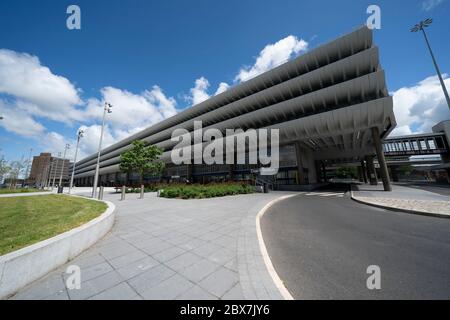 Preston, Großbritannien. Juni 2020. Bild zeigt Preston Busbahnhof von Ove Arup und Partners im Brutalistischen Architekturstil zwischen 1968 und 19 gebaut Stockfoto