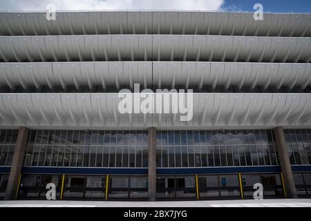 Preston, Großbritannien. Juni 2020. Bild zeigt Preston Busbahnhof von Ove Arup und Partners im Brutalistischen Architekturstil zwischen 1968 und 19 gebaut Stockfoto