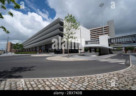 Preston, Großbritannien. Juni 2020. Bild zeigt Preston Busbahnhof von Ove Arup und Partners im Brutalistischen Architekturstil zwischen 1968 und 19 gebaut Stockfoto