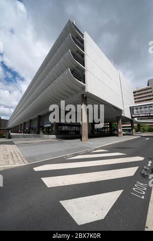 Preston, Großbritannien. Juni 2020. Bild zeigt Preston Busbahnhof von Ove Arup und Partners im Brutalistischen Architekturstil zwischen 1968 und 19 gebaut Stockfoto