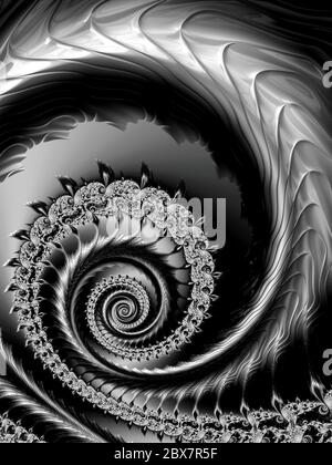 Wunderschöne Tapete mit Außerirdischen. Surreale 3D-Illustration. Stockfoto