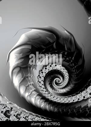 Wunderschöne Tapete mit Außerirdischen. Surreale 3D-Illustration. Stockfoto