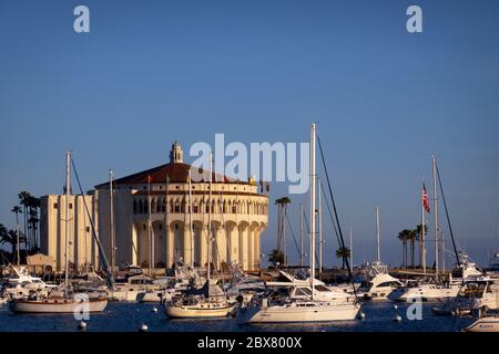 Avalon Harbor auf Catalina Island CA Stockfoto