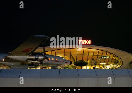 TWA restaurierte Airline-Terminal am JFK Airport NYC Stockfoto