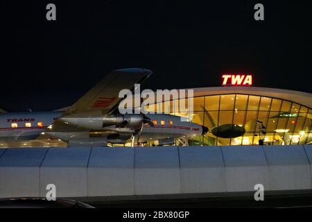 TWA restaurierte Airline-Terminal am JFK Airport NYC Stockfoto