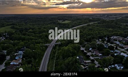 5. Juni 2020, St Thomas Aerial of Highway 3 - St Thomas Ontario Canada, Luke Durda/Alamy Stockfoto