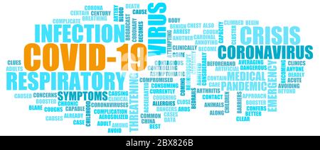 Covid-19 Krise als globaler Pandemienotstand Stockfoto