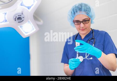 Injektion Injektion Impfstoff Impfung Medizin Grippe mann Arzt insulin Gesundheit Droge influenza Konzept-stock Bild Stockfoto