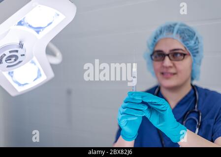 Injektion Injektion Impfstoff Impfung Medizin Grippe mann Arzt insulin Gesundheit Droge influenza Konzept-stock Bild Stockfoto
